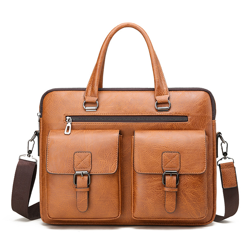 Leather Briefcase - Luxe Merk Man Business Aktetas Tas