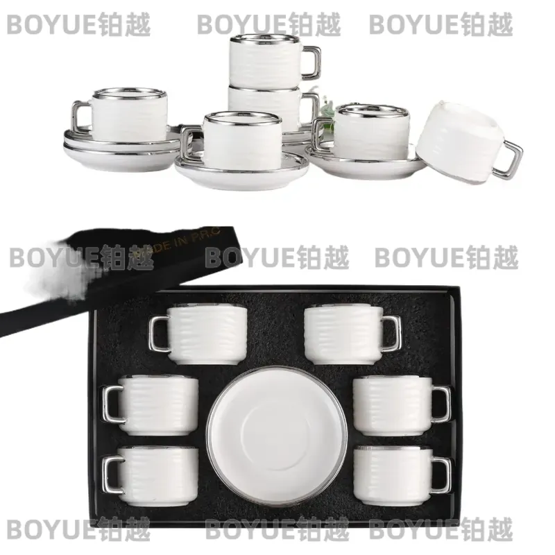 Luxury Gift Set - Luxe keramische koffiekop en schotelset, creatieve