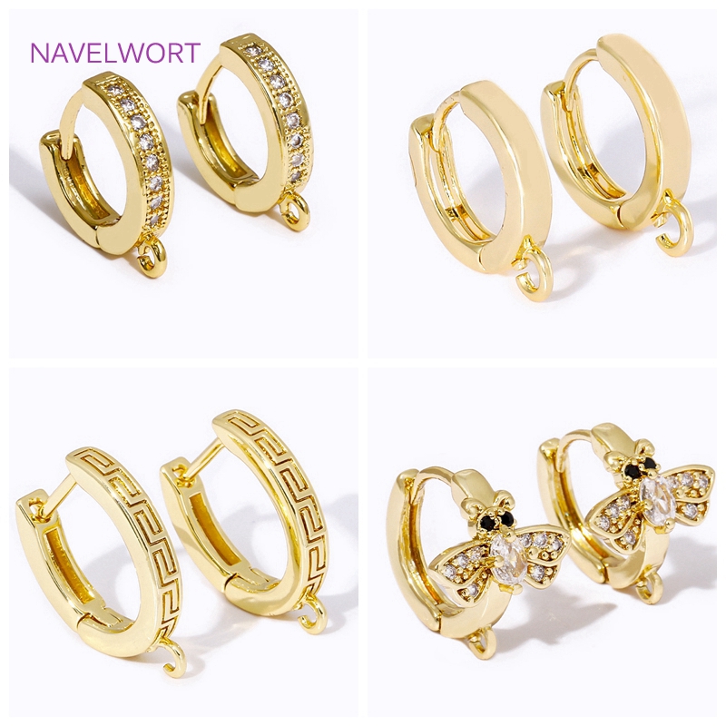 Luxury Gift Set - Luxe 18K vergulde messing ronde oorbel