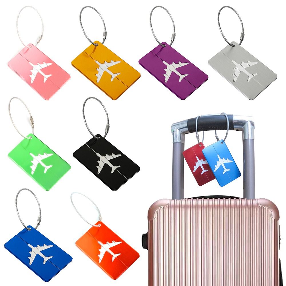 Travel Luggage Set - Aluminium Reisbagagelabels Herbruikbare Kofferbagagelabels Vakantiekoffer Labels