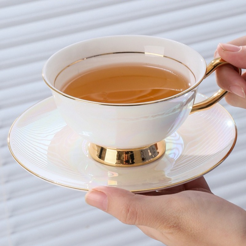 Parelmoer-iriserende koffiekop - Luxury Gift Set recensie en prijs