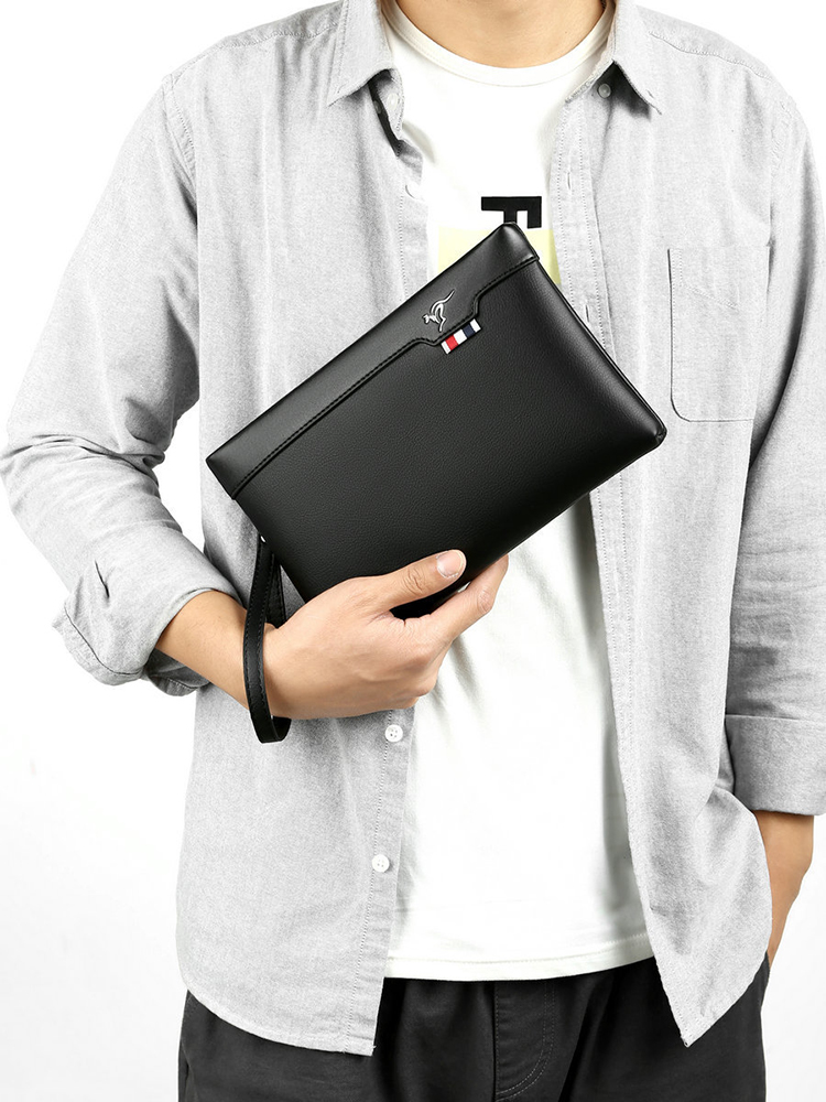 PU-leer Heren Clutch Bag Rits  - Leather Wallet Men recensie en prijs