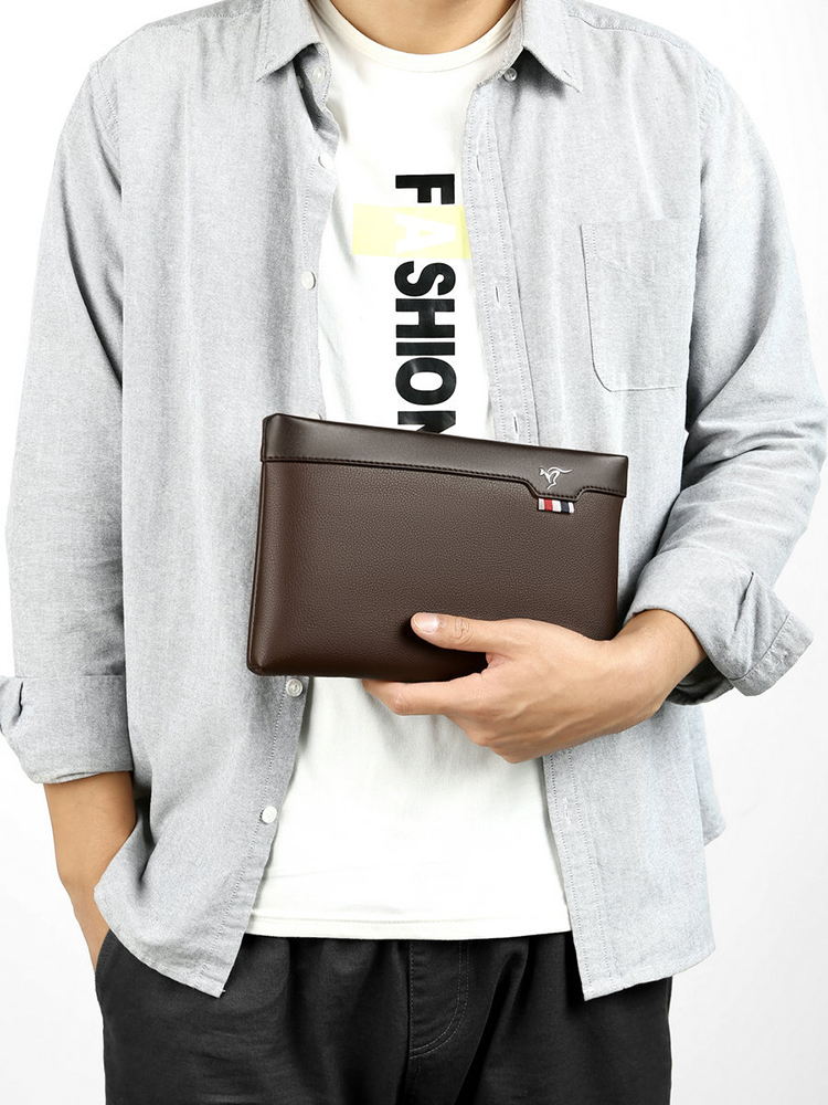 PU-leer Heren Clutch Bag Rits  - Leather Wallet Men recensie en prijs